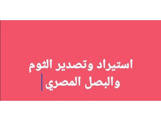 شركه تصدير ثوم وبصل وكل المحاصيل الزراعيه